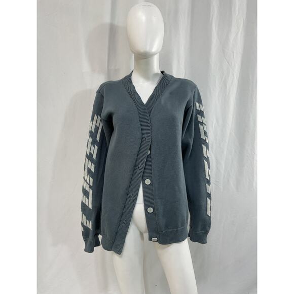 7 Days Active 'Graphic' Blue Cardigan Size XS - Picture 2 of 5